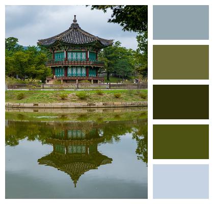 Hyangwonjeong Pavilion Cultural Heritage Pond Image